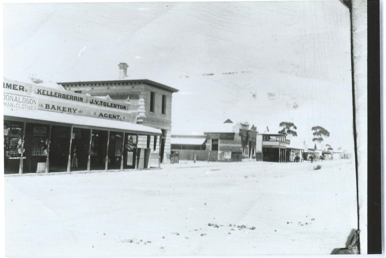 Black and White photograph. Massingham Street, Kellerberrin